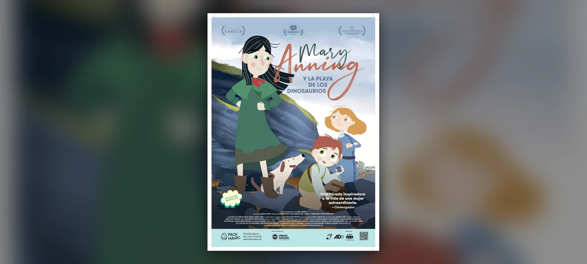 «Mary Anning eta dinosauroen hondartza» filmaren kartela